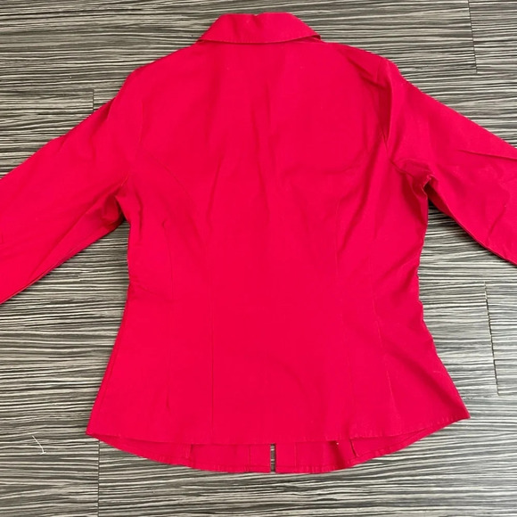 WOMEN'S RIDERS BY LEE TOP BLOUSE SHIRT Size S Stretch 3/4 SLEEVE Buttons - Picture 7 of 8